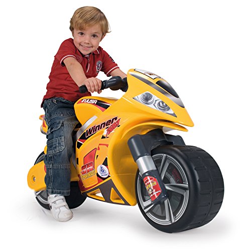 INJUSA - Moto Correpasillos Winner Color Amarillo Recomendado para Niños +3 Años con Ruedas Anchas y Asa de Transporte (194/000)