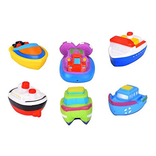 Itian Barcos flotantes - Juguetes de baño, Barco de Baño Juguetes de Bañera para Bebés, Juego de 6