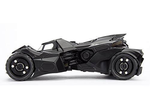 Jada Toys 253215004 Arkham Knight Batmobile - Coche de Juguete con Puertas abatibles (Incluye Figura de Batman, Escala 1:24), Color Negro