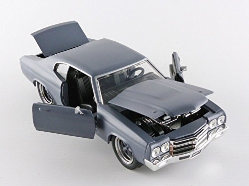 Jada Toys 97835G - Chevrolet Doms Chevelle SS Fast and Furious - Escala 1/24, Color Gris Mate