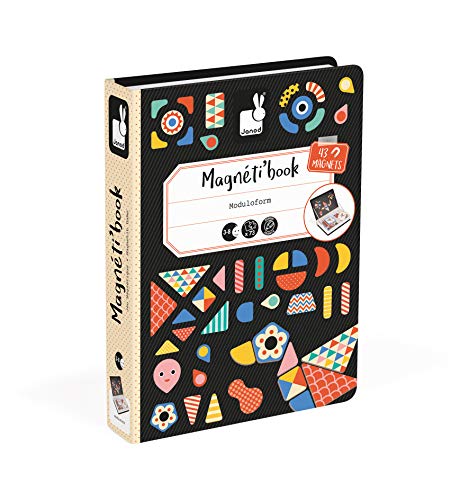 Janod- MAGNETI'BOOK MODULOFORM MagnetiBook Modulo form, Color negro (Juratoys J02720) , color/modelo surtido