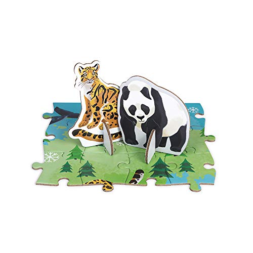 Janod- Puzzle Infantil 350 Piezas Especies prioritarias Juego Educativo-Asociación WWF-Cartón Certificado FSC-A Partir de los 7 años (JURATOYS J08633)