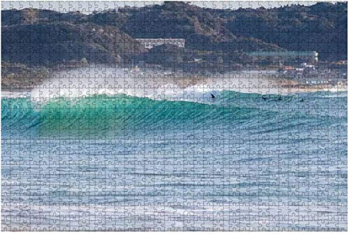 Japan Waves El océano en Japón es muy hermoso cerca de Tokio Hay rompecabezas de piezas grandes para adultos, niños, entretenimiento creativo, rompecabezas educativos de madera, 1000 piezas 75 * 50 cm