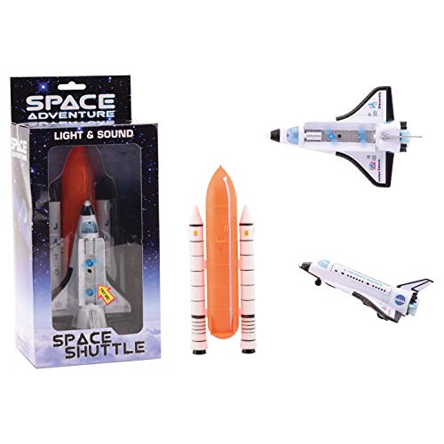 JohnToy 26027 Space Shuttle - Flauta Espacial con luz y Sonido, Multicolor