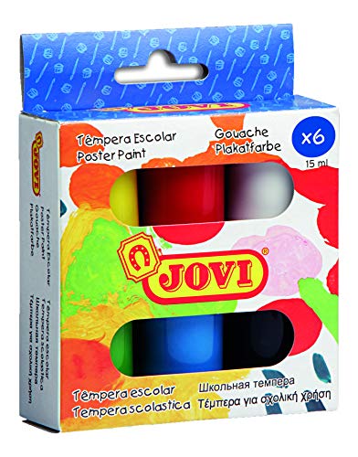 Jovi - Estuche témpera, 6 botes de 15 ml, colore surtidos (520)