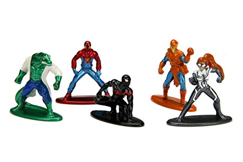 Juego de 5 Figuras coleccionables de Spider-Man, 4 cm, 99252, de Metal, Figuras pequeñas Cualquier coleccionista