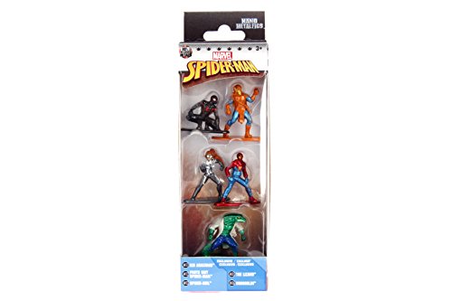 Juego de 5 Figuras coleccionables de Spider-Man, 4 cm, 99252, de Metal, Figuras pequeñas Cualquier coleccionista