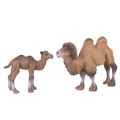 Juego de figuras de juguetes de camello de 2 piezas, juguetes de modelo de animales salvajes, figuras de animales del mundo de la vida silvestre, decoración del hogar, juguete educativo para niños
