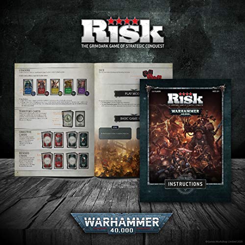 Juego de mesa Risk Warhammer 40.000 | Basado en Warhammer 40k de Games Workshop | Producto oficial de Warhammer 40.000 mercancías | Juego de riesgo temático