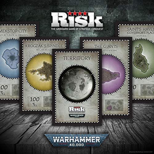 Juego de mesa Risk Warhammer 40.000 | Basado en Warhammer 40k de Games Workshop | Producto oficial de Warhammer 40.000 mercancías | Juego de riesgo temático