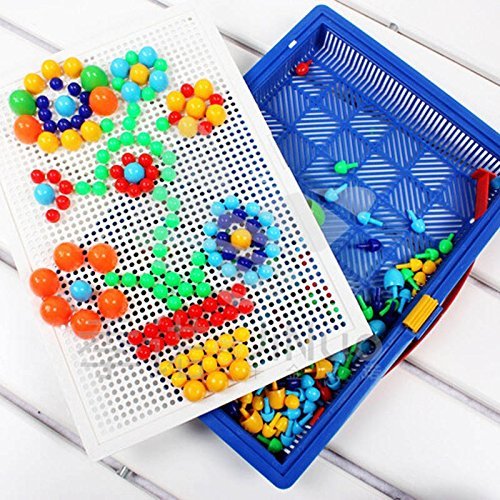 Juego de puzle creativo de 296 piezas con forma de seta, juguetes educativos para niños (colores al azar)