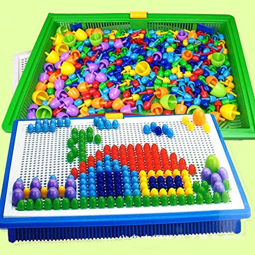 Juego de puzle creativo de 296 piezas con forma de seta, juguetes educativos para niños (colores al azar)