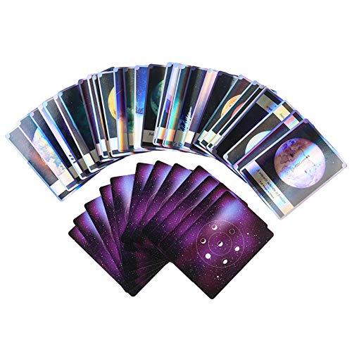 Juegos de Mesa de oráculo de Moonology holográfico, adivinación para Adultos y niños, Juego de Mesa, Barajas de Cartas Dobble,Deck Game,Only Tarot