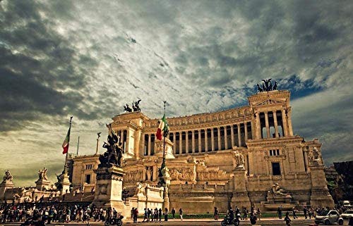 Juegos de rompecabezas de madera de 500 piezas para el monumento familiar Roma Rompecabezas del palacio de Roma para adultos Juego de madera grande dificultad