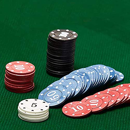 Juegos Poker Casino Chips Casino de fichas de póquer fichas de póquer casino póquer con fichas de juego Fichas de Texas Hold'em para contar marcadores matemáticos aprender fichas de póquer 100 piezas