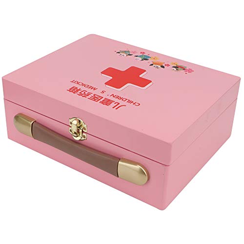 Juguete de médico, médico de madera equipo médico maleta caja de medicina doctor Juego de roles juguete de regalos de cumpleaños para niños(Kit medico)