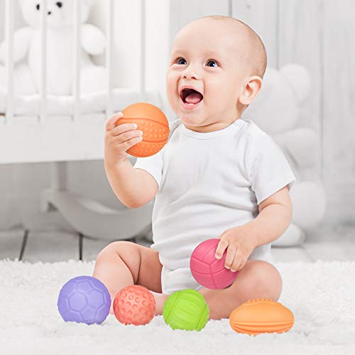 Juguetes para bebés Bolas de apilamiento para bebés de 0 a 6 meses, Juguetes educativos de compresión suave, Juguetes para masticar la dentición Juguetes para el baño del bebé Niños pequeños 0-3 años