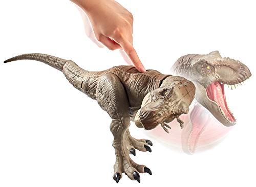 Jurassic World- Mandibula Extrema T Rex Dinosaurio de juguete, Multicolor (Mattel GNH34)