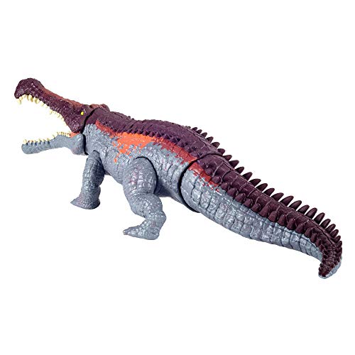 Jurassic World Mordedores Gigantes Sarchosuchus Dinosaurio de ataque Figura de juguete para niños (Mattel GVG68)