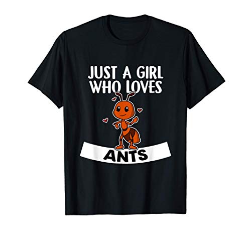 Just A Girl Who Loves Ants Lindo Disfraz De Hormiga Camiseta