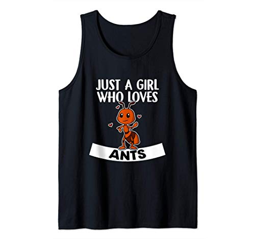 Just A Girl Who Loves Ants Lindo Disfraz De Hormiga Camiseta sin Mangas