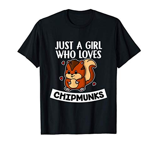 Just A Girl Who Loves Chipmunks Disfraz De Ardilla Camiseta