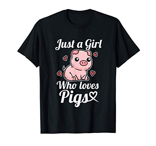 Just A Girl Who Loves Pigs Lindo Disfraz De Cerdo Camiseta