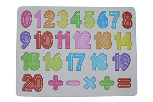 KanCai 1-20 Bebé Número de Madera Que aprende Jigsaw Puzzle Board Shape Numbers Puzzle Toy para niños