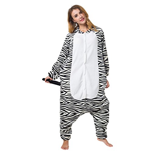 Katara (10+ Modelos) Kigurumi Pijamas Disfraz Animal Halloween Adultos Cebra Talla 145-155cm , color/modelo surtido