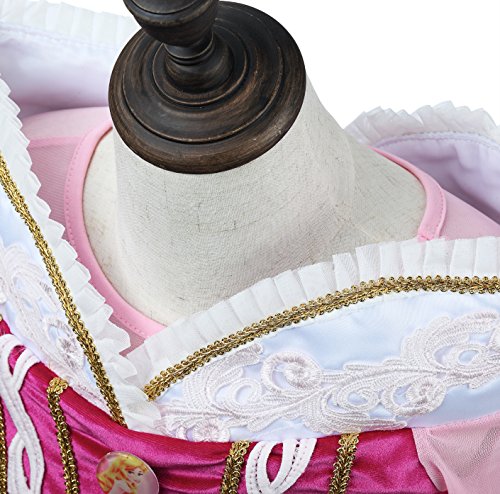 Katara 1742 - Disfraz de Princesa Aurora para Niñas, Rosa, talla del fabricante: 130