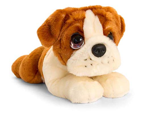Keel Toys Plush Toy Dog Bulldog Soft Toy Lying Down 30 CM