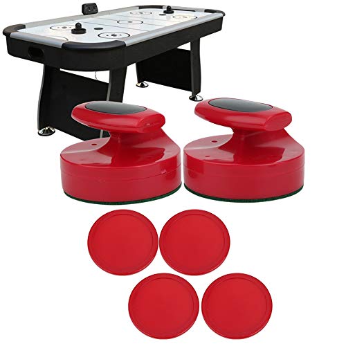 Keenso Air Table Hockey Pushers Set, 94mm Table Hockey Pusher Set 2 Pcs Large Table Hockey Game Pushers with 4 Pucks