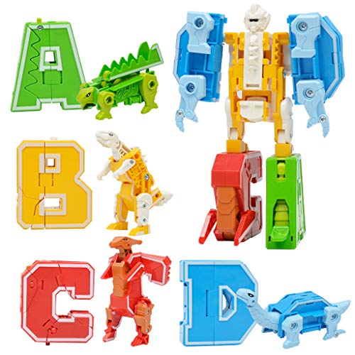 KESOTO Bloque de Alfabetos de Animal / Robot para Aprendizaje Creativa de Letras, Regalos para niños