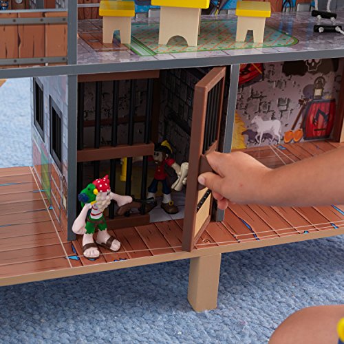 KidKraft- Juego de madera para niños con barco pirata y figuras de acción incluidas, Pirate's Cove (63284) , color/modelo surtido