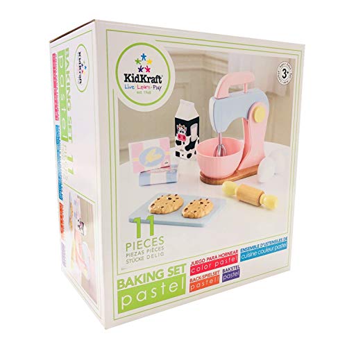 KidKraft - Set de cocina de juguete con batidora y accesorios para repostería, de madera, Color Multicolor (63371) , color/modelo surtido