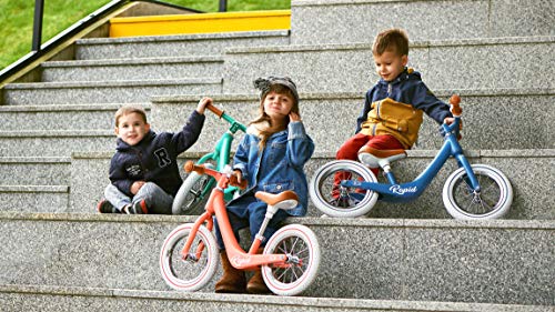Kinderkraft Bicicleta sin Pedales RAPID, Sólida, Segura, Ajustable, Retro, Verde