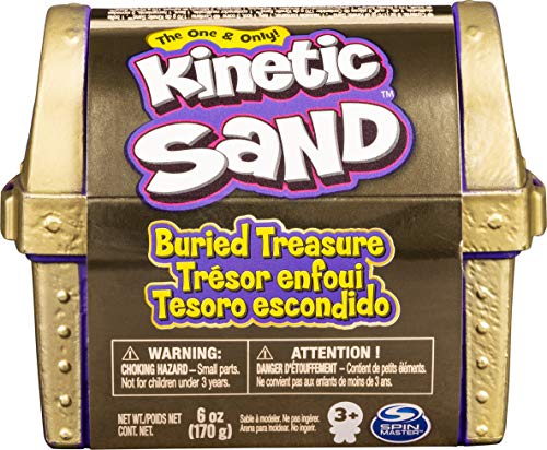 Kinetic Sand 6054831 – Juego del Tesoro enterrado con 170 g de Arena cinética y Herramienta Oculta Sorpresa (el Estilo Puede Variar)