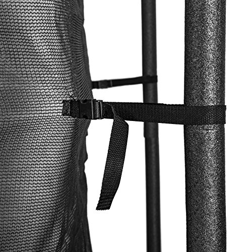 Klarfit Rocketboy 250 Cama elástica trampolin con Red de Seguridad (Superficie Base 250 cm diametro, sujecion 3 Patas Doble, Varillas de sujecion Acolchadas, Lona Resistente a los Rayos UV, Protector
