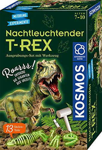 KOSMOS- Nachtleuchtender T-Rex Juego de experimentación. (658021)