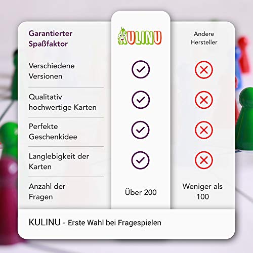 Kulinu Juego de preguntas Premium TRAU Dich – La versión prohibida – Juego de preguntas para la fiesta perfecta – verdad o deber – preguntas divertidas y calientes – Juego de cartas completo