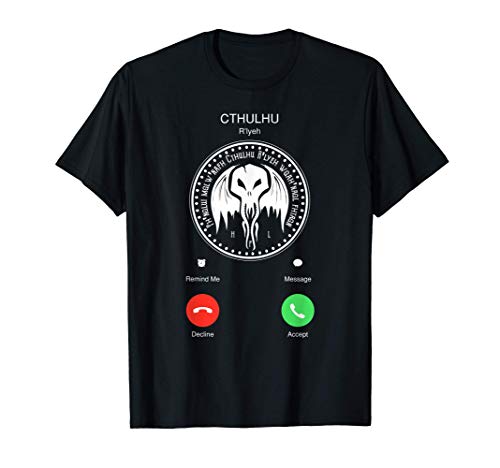 La Llamada de Cthulhu Lovecraftian Horror Necronomicon Camiseta