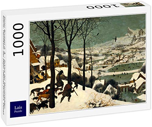 Lais Puzzle Pieter Bruegel el Anciano - Ciclo de Fotos Mensuales, Escena: Regreso de los Cazadores (Mes de Enero), Detalle 1000 Piezas
