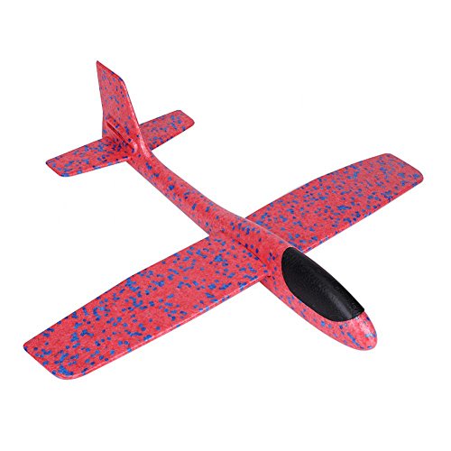 Lanzar Foam Aviones Planeador Inercia Avión Volar Avión Juguete Warcraft Modelo Favores de Fiesta Deportes al Aire Libre Juguete Día del Niño Cumpleaños Regalo del día(Rojo(35cm))