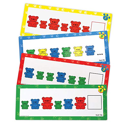 Learning Resources- Compare Bears Pattern Cards Tarjetas de Series Originales Three Bear Family, Color (LER0753)