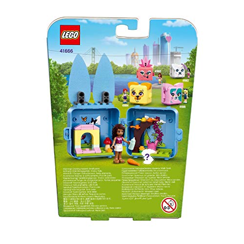 LEGO 41666 Friends Cubo-Conejito de Andrea Juguete Portátil Coleccionable, Mini Set de Viaje y Decoración de Habitación