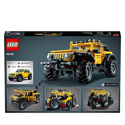 LEGO 42122 Technic Jeep Wrangler, Coche 4x4 de Juguete, Vehículo Off Roader SUV, Maqueta Set de Construcción