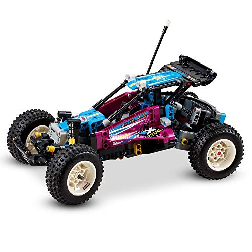 LEGO 42124 Technic Buggy Todoterreno, Coche Retro Teledirigido, Controlado por App CONTROL+, Juguete Radiocontrol para Niños