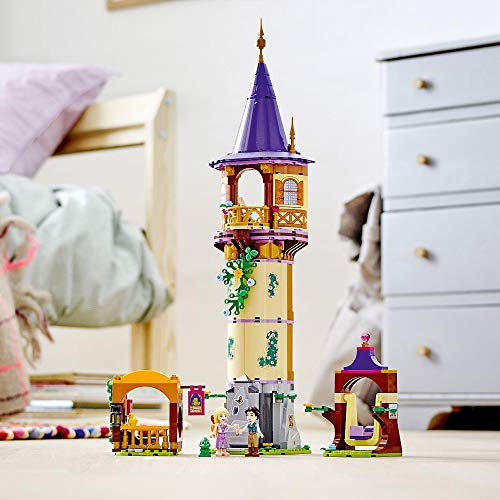 LEGO 43187 Disney Princess Torre y Castillo de Rapunzel, Set de Juguete con 2 Minifiguras de la película Enredados