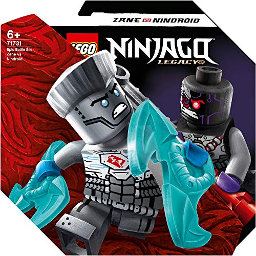 LEGO 71731 NINJAGO Set de Batalla Legendaria: Zane vs. Nindroide con Juguete de Batalla Giratorio