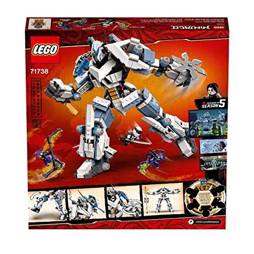 LEGO 71738 NINJAGO Legacy 71738 Combate en el Titán Robot de Zane, Set de Construcción con Figuras de Jay Golden y 2 Guerreros Fantasma